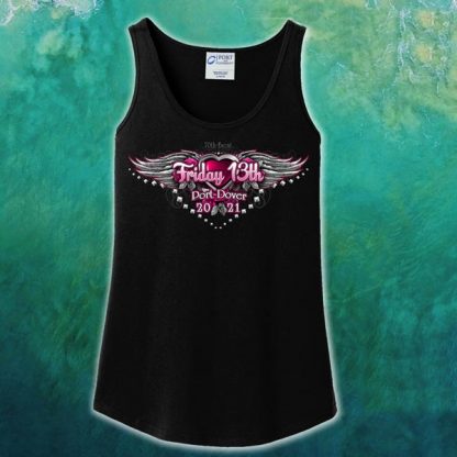 2021 Friday 13th Tank Top Ladies Studded Wing Front