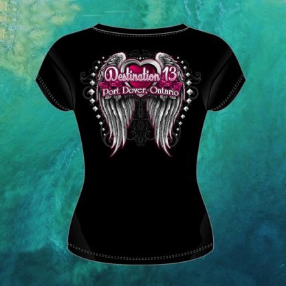 2021 Friday 13th Tshirt Ladies Studded Wing Back
